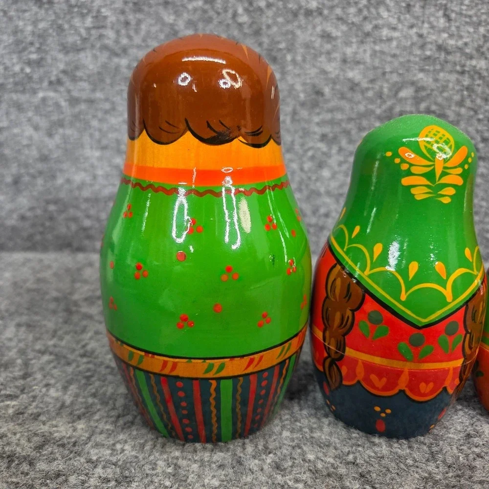 Vintage Belarus Fairy Tale 7pc Matryoshka Nesting Doll The Little Scarlet Flower